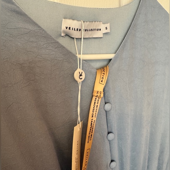 NWT Veiled collection size small maxi long sleeve blue dress - Picture 2 of 3